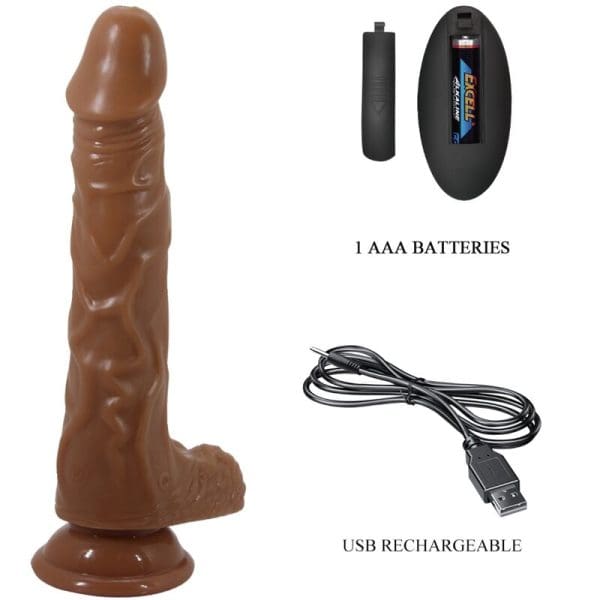 BAILE - REALISTIC VIBRATOR WITH REMOTE CONTROL SUCTION CUP 5